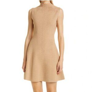 Club Monaco Kaytee Sleeveless Sweater Dress Size S Camel Brown Neutral Classic